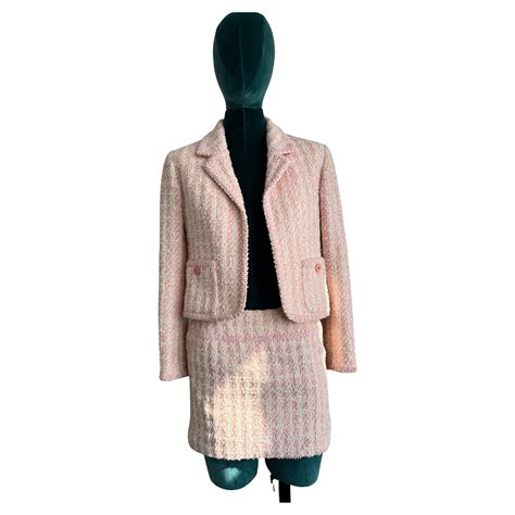 chanel tweed pink blush|chanel pink tweed suit.